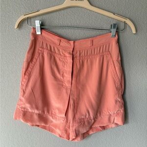 Diane Von Furstenberg 100% silk Coral Shorts
